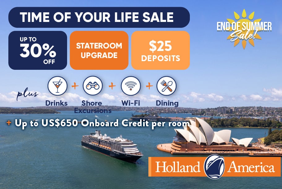 Holland America Time of Your Life Australia & NZ Cruises Cruise Guru