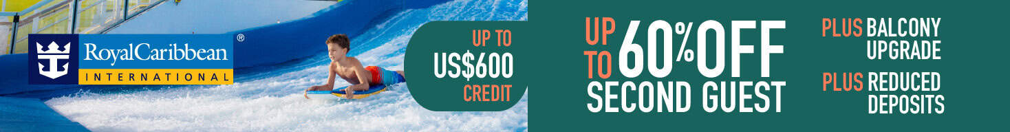 Up to 60% Off 2nd Guest + bonus credit
